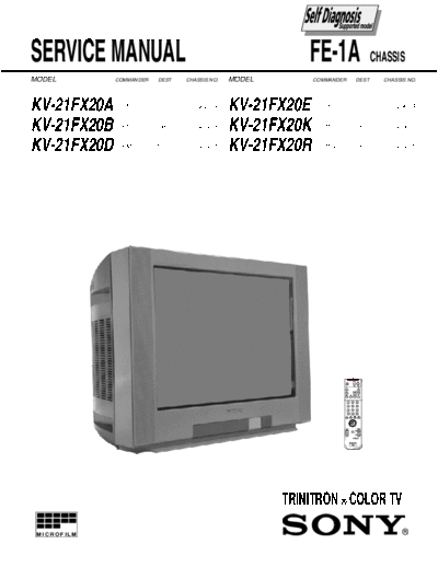 Sony KV-21FX20E FE1A  Sony SONY KV chassis KV-21FX20E_FE1A.pdf