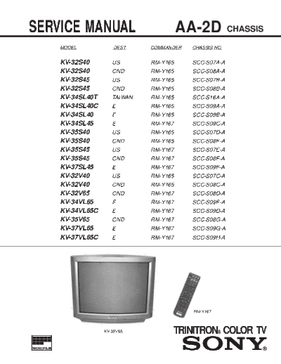 Sony KV-32S40  Sony SONY KV chassis KV-32S40.pdf