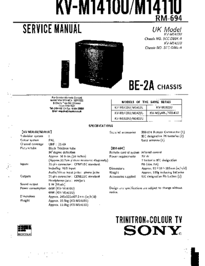 Sony KV-M1410 11  Sony SONY KV chassis KV-M1410_11.pdf