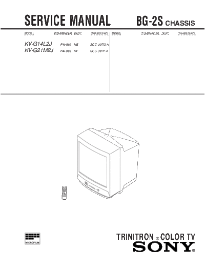 Sony KV-G21M2  Sony SONY KV chassis KV-G21M2.pdf