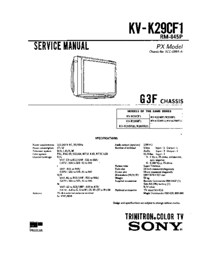 Sony KV-K29CF1    TV  Sony SONY KV chassis KV-K29CF1  SONY TV.pdf