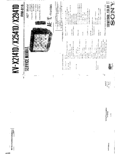 Sony KV-X2141D X2541D X2941D ch AE-1C  Sony SONY KV chassis KV-X2141D_X2541D_X2941D_ch AE-1C.pdf