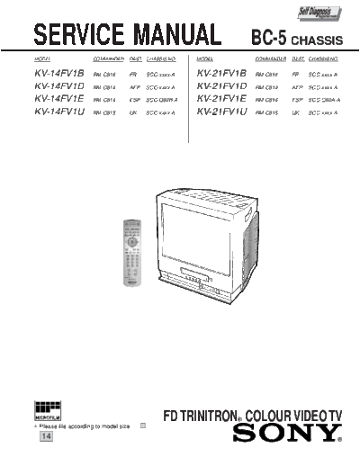 Sony KV-14FV1B  Sony SONY KV chassis SONY KV-14FV1B.pdf