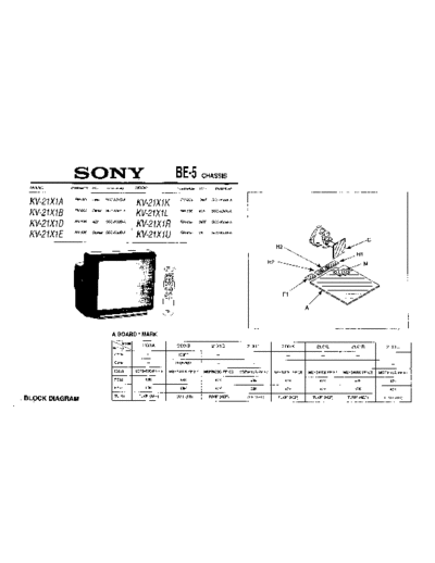 Sony KV-21X1B chassis BE-5  Sony SONY KV chassis SONY KV-21X1B chassis BE-5.pdf