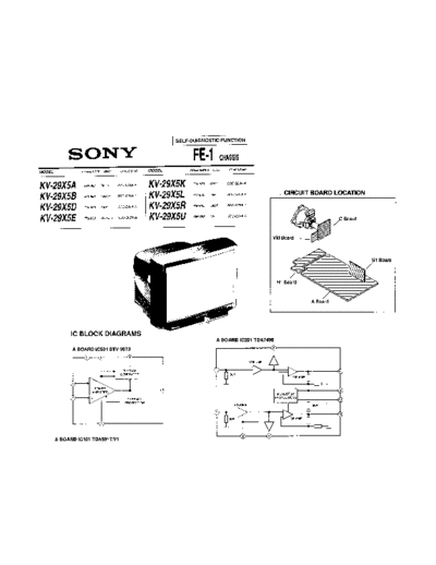 Sony KV-29X5A chassis FE-1  Sony SONY KV chassis SONY KV-29X5A chassis FE-1.pdf