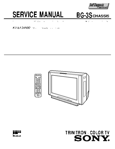 Sony KV-EF34N90 chassis BG-3S  Sony SONY KV chassis SONY KV-EF34N90 chassis BG-3S.pdf