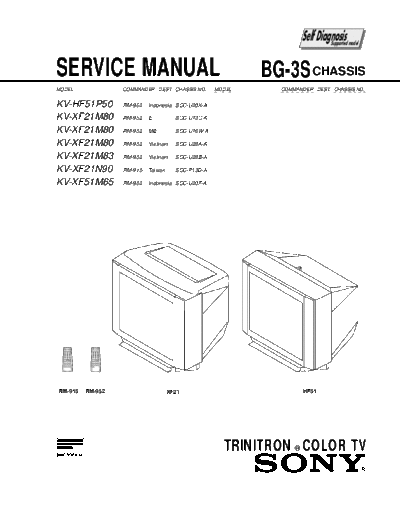 Sony KV-XF21N90 chassis BG-3S  Sony SONY KV chassis SONY KV-XF21N90 chassis BG-3S.pdf