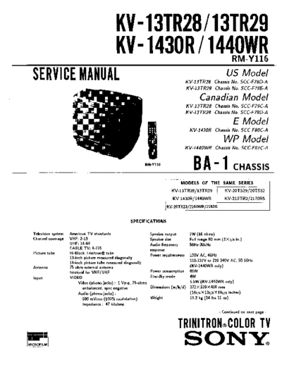 Sony KV1430 KV1440 BA1  Sony SONY KV chassis SONY KV1430_KV1440 BA1.pdf