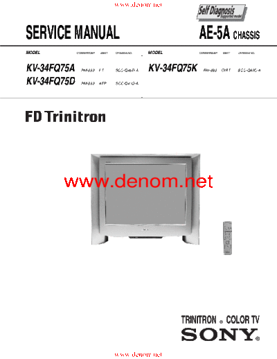 Sony KV-34FQ75A  Sony SONY KV chassis Sony KV-34FQ75A.pdf