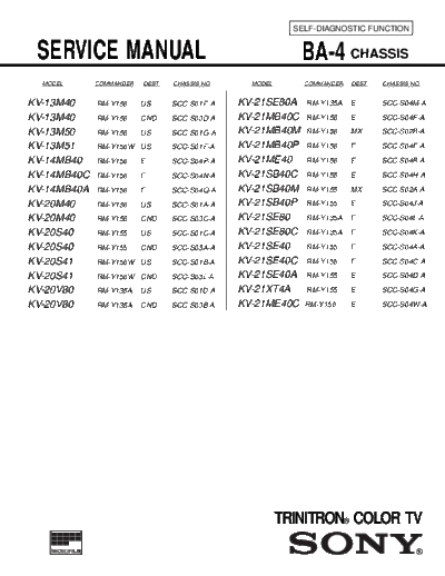 Sony kv-13m40  Sony SONY KV chassis kv-13m40.pdf