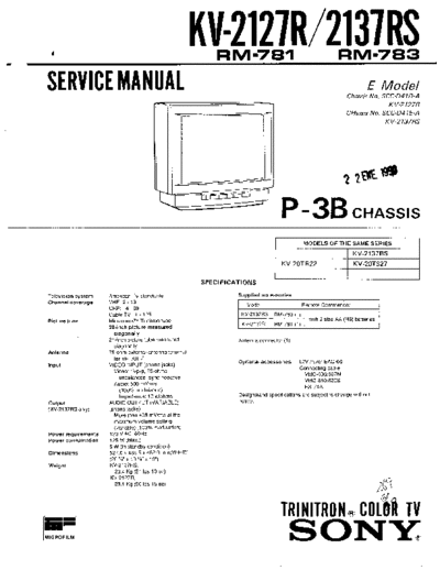Sony kv-2127R  Sony SONY KV chassis kv-2127R.pdf