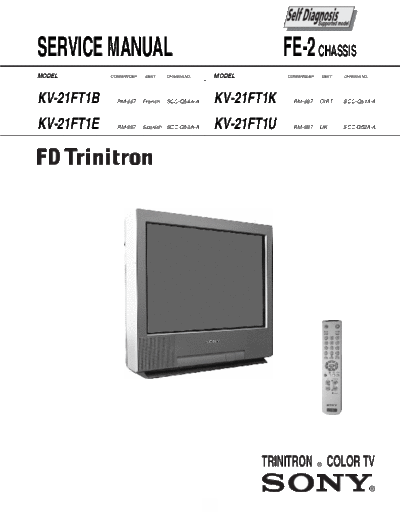 Sony kv-21ft1  Sony SONY KV chassis kv-21ft1.pdf