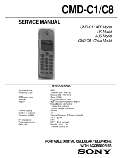 Sony CMD-C1-C8  Sony Sony mobile phone service manuals Sony CMD-C1-C8.pdf