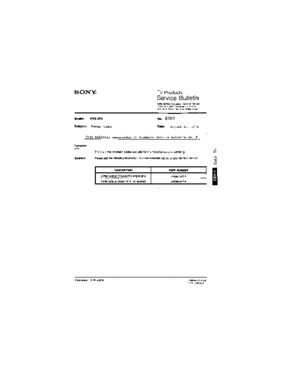 Sony TVP0081  Sony sony tv bulletins sony tv bulletins TVP0081.pdf