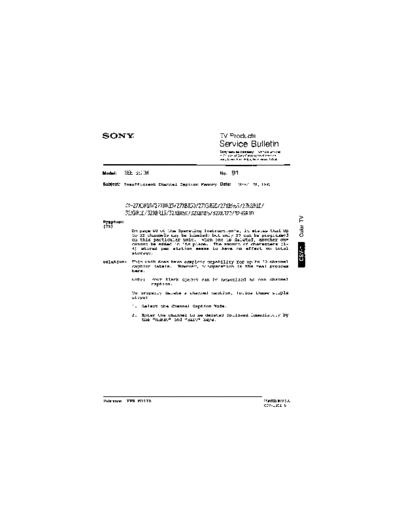 Sony TVP0091  Sony sony tv bulletins sony tv bulletins TVP0091.pdf
