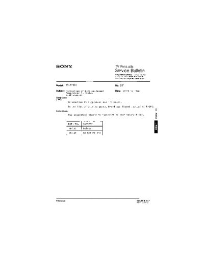 Sony TVP0037  Sony sony tv bulletins sony tv bulletins TVP0037.pdf