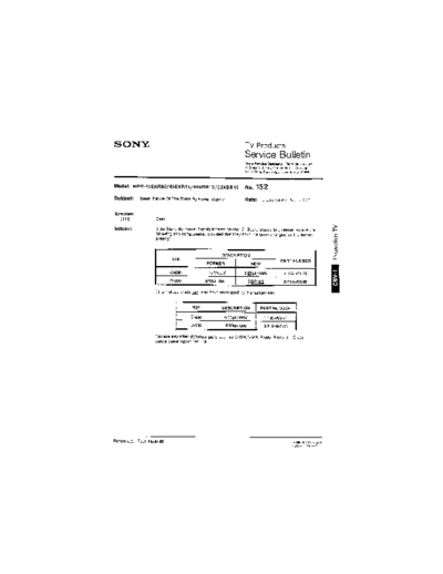 Sony TVP0152  Sony sony tv bulletins sony tv bulletins TVP0152.pdf