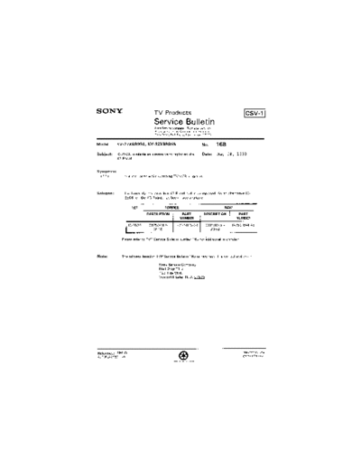 Sony TVP0168  Sony sony tv bulletins sony tv bulletins TVP0168.pdf