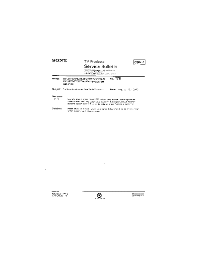 Sony TVP0178  Sony sony tv bulletins sony tv bulletins TVP0178.pdf