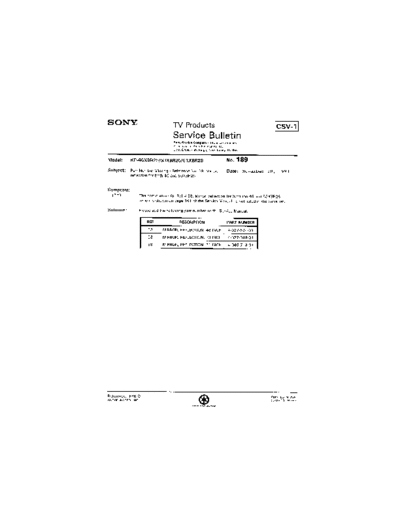 Sony TVP0189  Sony sony tv bulletins sony tv bulletins TVP0189.pdf