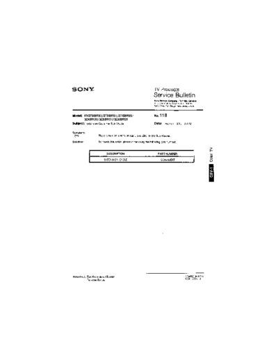 Sony TVP0118  Sony sony tv bulletins sony tv bulletins TVP0118.pdf