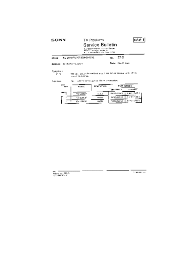 Sony TVP0212  Sony sony tv bulletins sony tv bulletins TVP0212.pdf