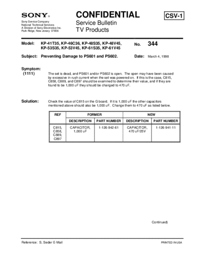 Sony TVP0344  Sony sony tv bulletins sony tv bulletins TVP0344.pdf