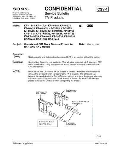 Sony TVP0356  Sony sony tv bulletins sony tv bulletins TVP0356.pdf