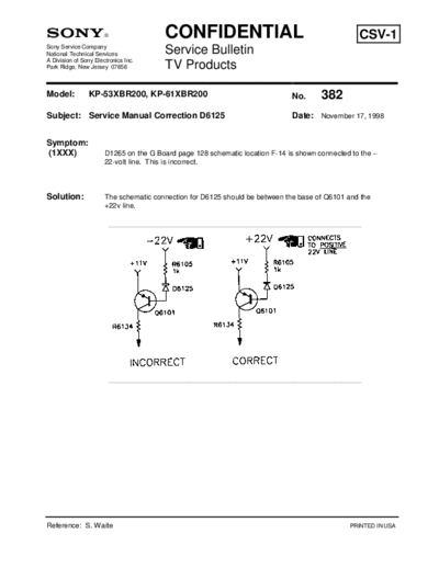 Sony TVP0382  Sony sony tv bulletins sony tv bulletins TVP0382.pdf