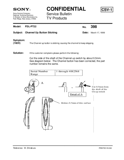Sony TVP0398  Sony sony tv bulletins sony tv bulletins TVP0398.pdf