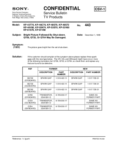 Sony TVP0443  Sony sony tv bulletins sony tv bulletins TVP0443.pdf