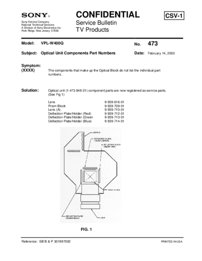 Sony TVP0473  Sony sony tv bulletins sony tv bulletins TVP0473.pdf