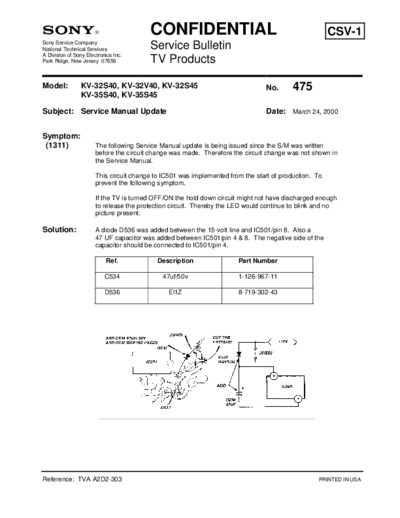 Sony TVP0475  Sony sony tv bulletins sony tv bulletins TVP0475.pdf