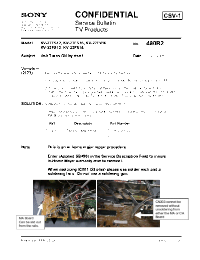 Sony TVP0490  Sony sony tv bulletins sony tv bulletins TVP0490.pdf