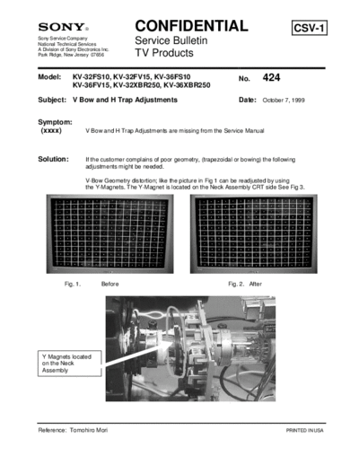 Sony TVP0424  Sony sony tv bulletins sony tv bulletins TVP0424.pdf