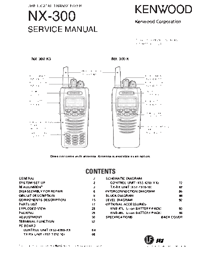 Kenwood NX-300 B51-8811-00  Kenwood Radios NX-300_B51-8811-00.pdf