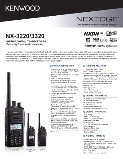 Kenwood NX-3220 3320 Brochure 2020  Kenwood Radios NX-3220_3320_Brochure_2020.pdf