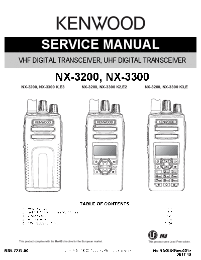 Kenwood NX-3300 RA058 B5B-7275-00  Kenwood Radios NX-3300_RA058_B5B-7275-00.pdf