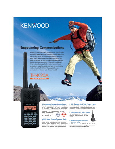 Kenwood TH-K20A Brochure  Kenwood Radios TH-K20A_Brochure.pdf