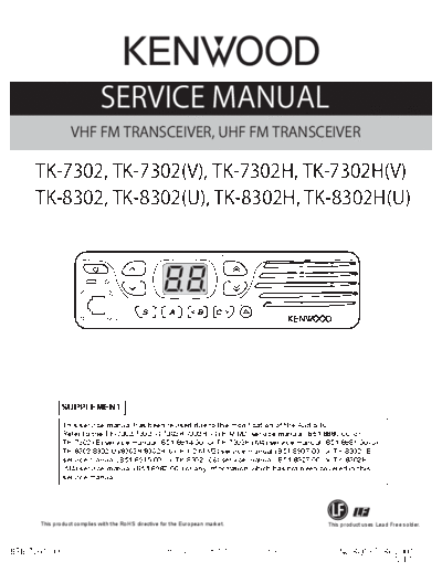 Kenwood TK-7302HV RQ185 B5B-7261-00  Kenwood Radios TK-7302HV_RQ185_B5B-7261-00.pdf