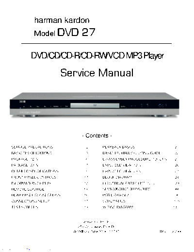 Harman Kardon DVD-27 Rev 0  Harman Kardon DVD DVD-27 & 230 DVD-27 Rev 0.pdf