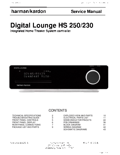 Harman Kardon HS-250 & 230 Digital Lounge  Harman Kardon HS HS-250 & 230 Digital Lounge HS-250 & 230 Digital Lounge.pdf