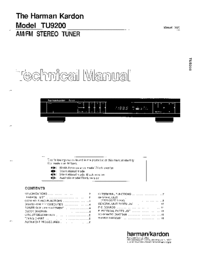 Harman Kardon TU-9200  Harman Kardon TU TU-9200 TU-9200.pdf