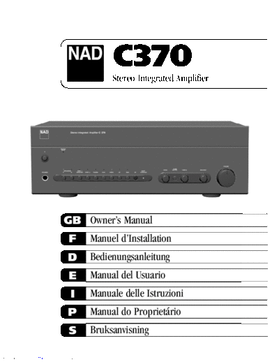 NAD C-370   NAD C C-370 C-370 .pdf