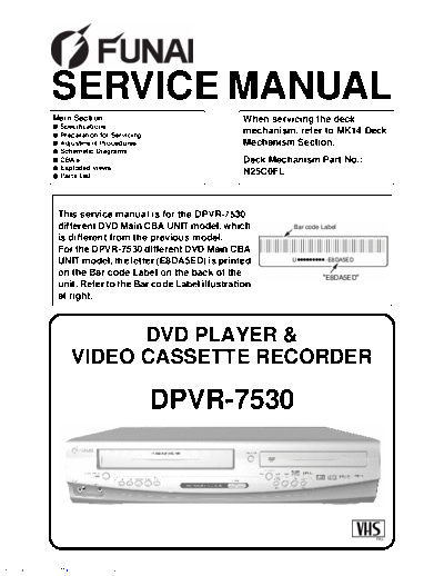 Funai DPVR-7530  Funai DPVR DPVR-7530 DPVR-7530.pdf