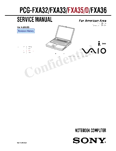 Sony PCG-FXA32 sm  Sony Notebook Sony Vaio PCG series laptops and notebooks PCG-FXA32_sm.pdf