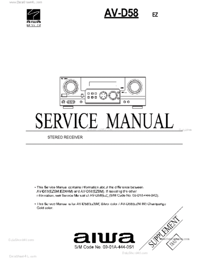 AIWA AV-D58  AIWA AV- AV- Aiwa AV-D58 AIWA AV-D58.pdf