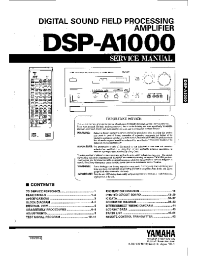 Yamaha DSP-A1000  Yamaha DSP DSP-A1000 DSP-A1000.pdf