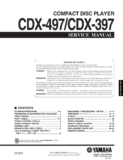 Yamaha CDX-497 & 397  Yamaha CDX CDX-497 & 397 CDX-497 & 397.pdf