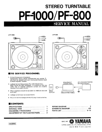Yamaha PF-1000 & 800  Yamaha PF PF-1000 & 800 PF-1000 & 800.pdf